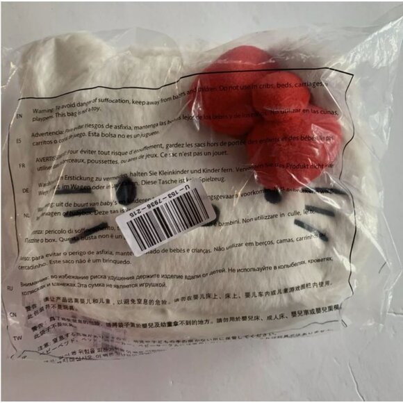 Hello Kitty Plush Cosmetic Bag With Zipper Closure - Picture 5 of 5